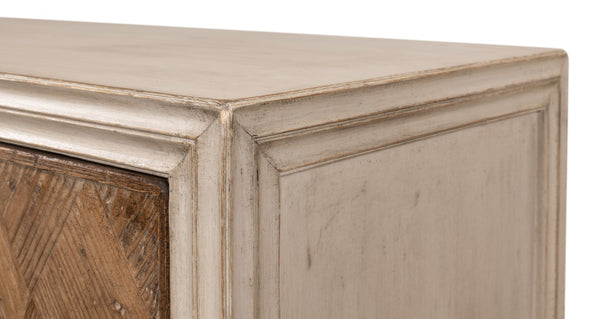 Sarreid Argyle Sideboard - Stylish Stone Grey With Brown Doors, Reclaimed Pine For Modern Elegance Grey  53492-1
