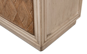 Sarreid Argyle Sideboard - Stylish Stone Grey With Brown Doors, Reclaimed Pine For Modern Elegance Grey  53492-1