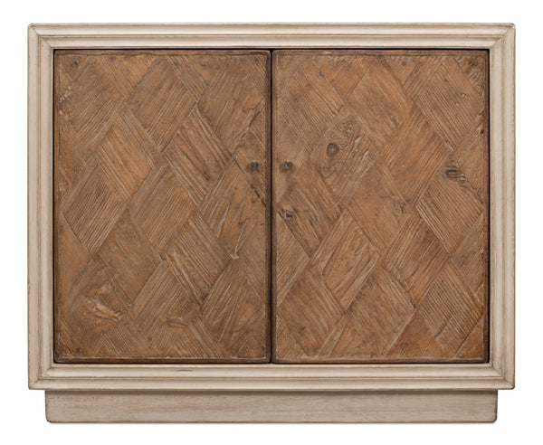 Sarreid Argyle Sideboard - Stylish Stone Grey With Brown Doors, Reclaimed Pine For Modern Elegance Grey  53492-1