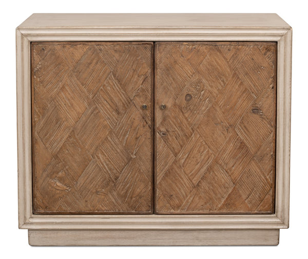 Sarreid Argyle Sideboard - Stylish Stone Grey With Brown Doors, Reclaimed Pine For Modern Elegance Grey  53492-1