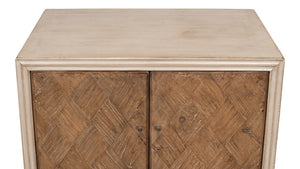 Sarreid Argyle Sideboard - Stylish Stone Grey With Brown Doors, Reclaimed Pine For Modern Elegance Grey  53492-1