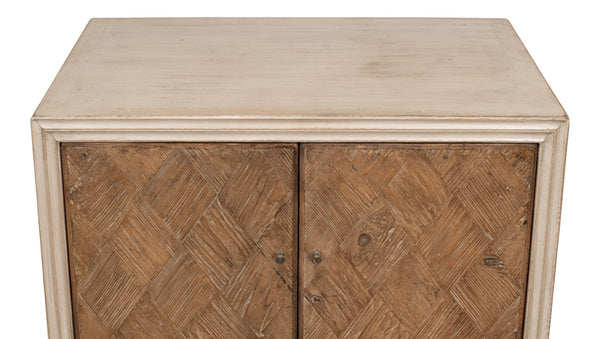 Sarreid Argyle Sideboard - Stylish Stone Grey With Brown Doors, Reclaimed Pine For Modern Elegance Grey  53492-1