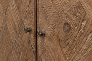 Sarreid Argyle Sideboard - Stylish Stone Grey With Brown Doors, Reclaimed Pine For Modern Elegance Grey  53492-1