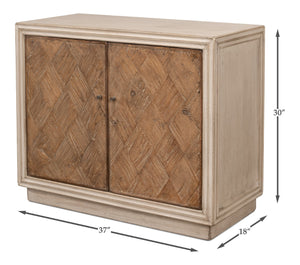 Sarreid Argyle Sideboard - Stylish Stone Grey With Brown Doors, Reclaimed Pine For Modern Elegance Grey  53492-1