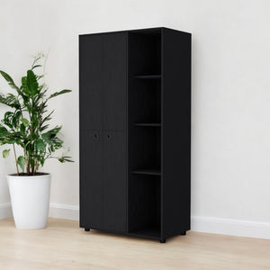 Homeroots 35" Black Drawer Dresser  Manufactured Wood 534921