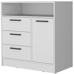 Homeroots 35" White Three Drawer Dresser  Manufactured Wood 534922