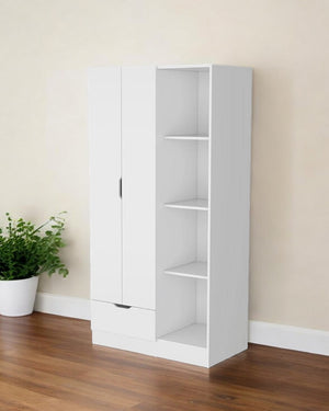 Homeroots 35" White Drawer Combo Dresser  Manufactured Wood 534924