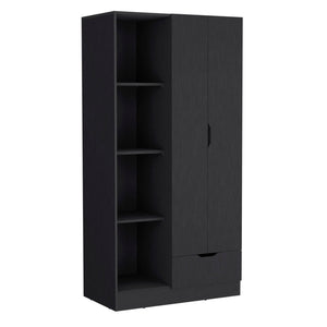 Homeroots 35" Black Drawer Combo Dresser  Manufactured Wood 534925