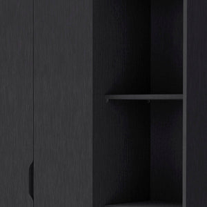 Homeroots 35" Black Drawer Combo Dresser  Manufactured Wood 534925