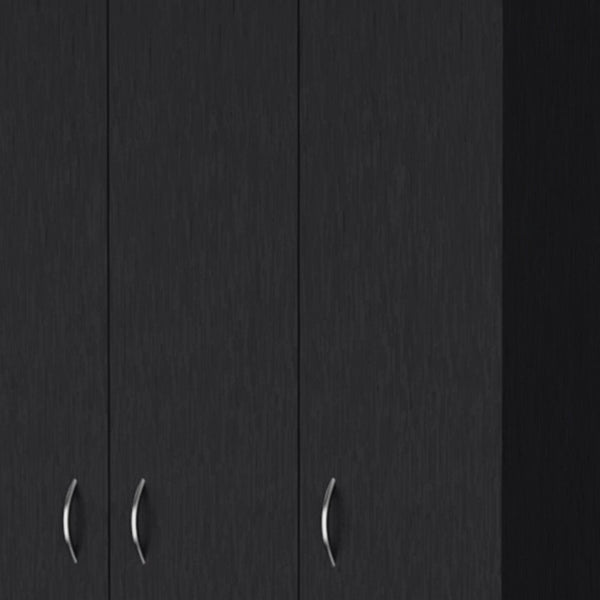 Homeroots 35" Black Two Drawer Combo Dresser  Manufactured Wood 534927