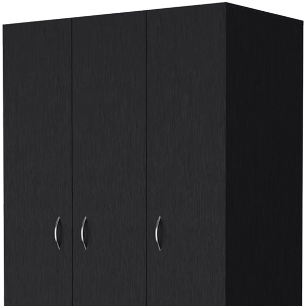 Homeroots 35" Black Two Drawer Combo Dresser  Manufactured Wood 534927