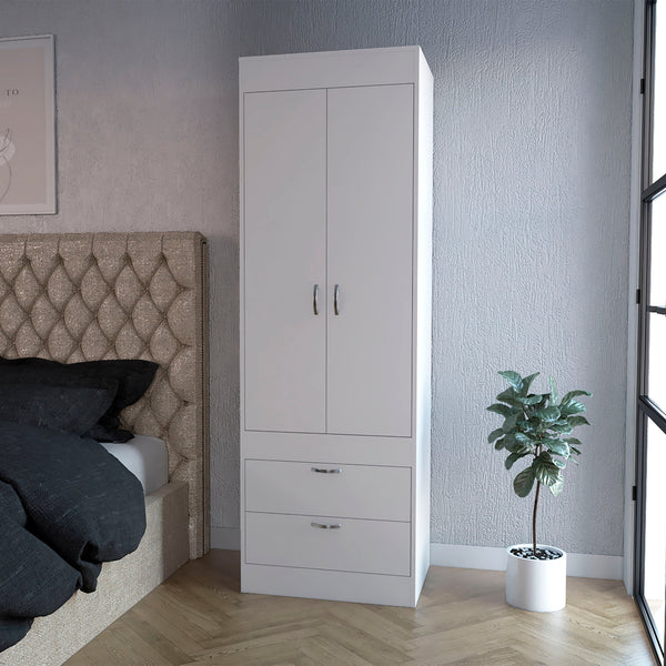 Homeroots 23" White Two Drawer Dresser  Manufactured Wood 534930