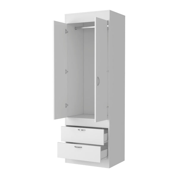 Homeroots 23" White Two Drawer Dresser  Manufactured Wood 534930