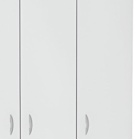 Homeroots 71" White Three Door Two Drawer Combo Dresser - Stylish Storage Solution For Modern Bedroom Decor  Manufactured Wood 534932