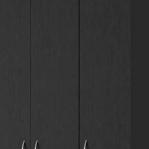 Homeroots 35" Black Two Drawer Combo Dresser  Manufactured Wood 534933