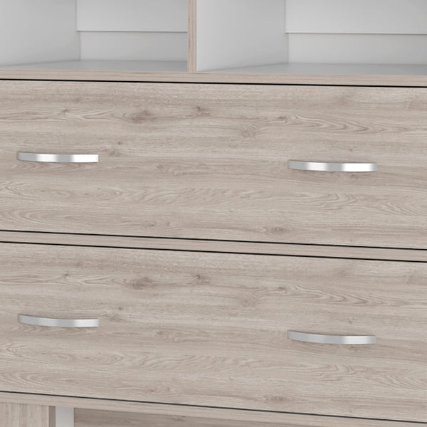 Homeroots 32" Oak Two Drawer Dresser  Manufactured Wood 534953