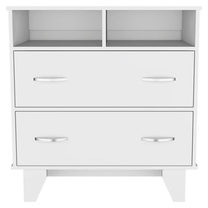 Homeroots 32" White Two Drawer Dresser  Manufactured Wood 534954