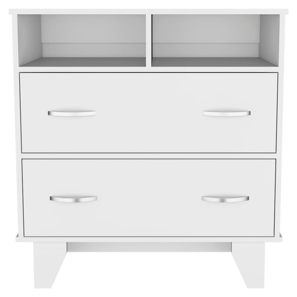 Homeroots 32" White Two Drawer Dresser  Manufactured Wood 534954
