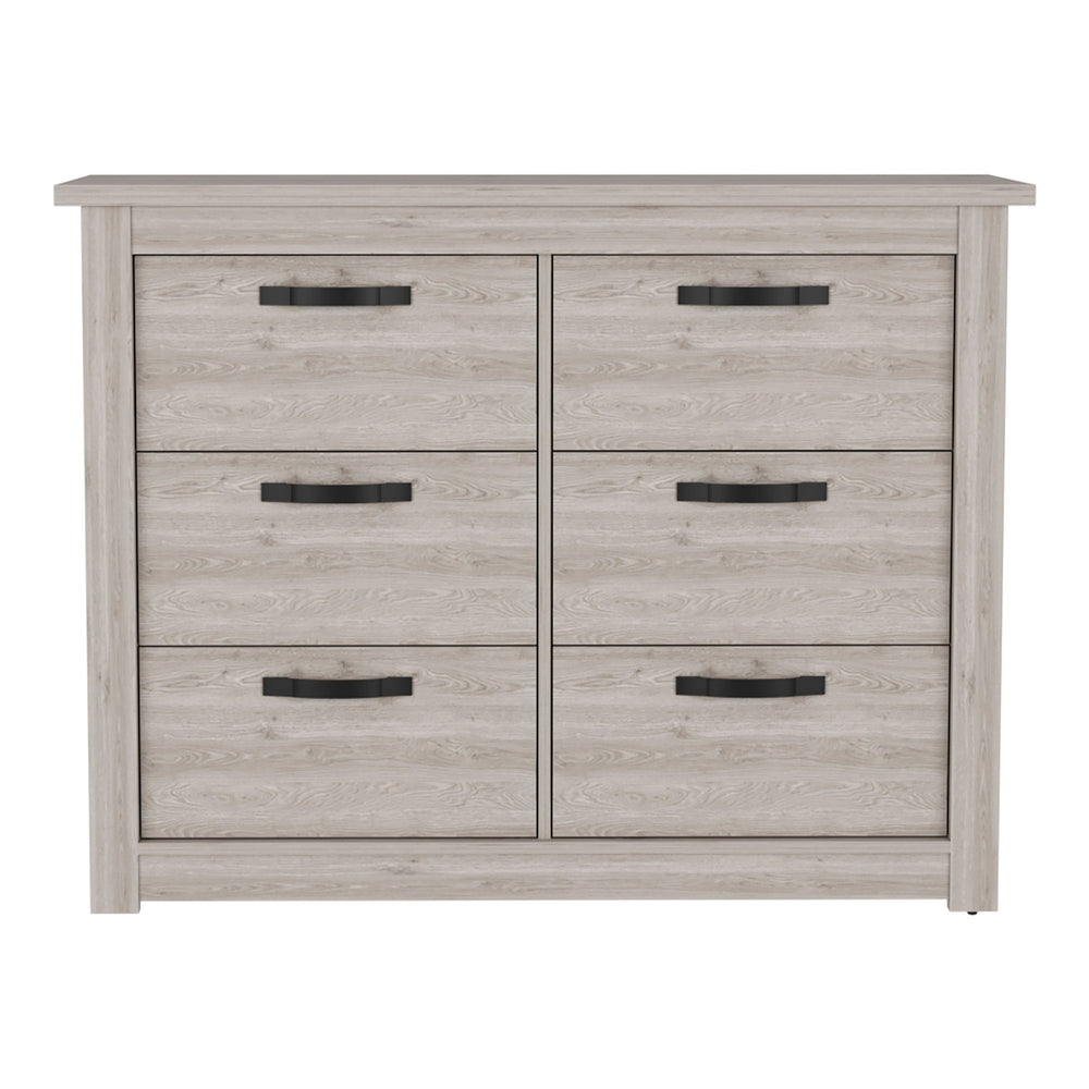Homeroots 47" Oak Six Drawer Dresser  Manufactured Wood 534966