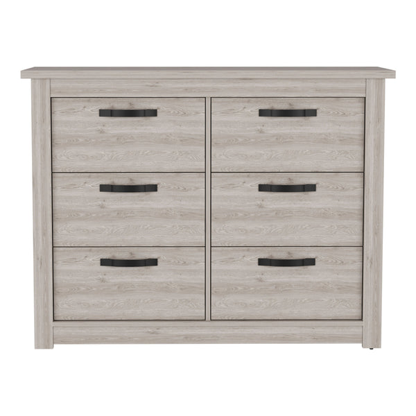 Homeroots 47" Oak Six Drawer Dresser  Manufactured Wood 534966