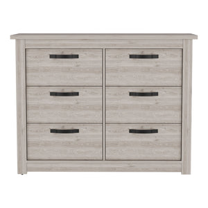 Homeroots 47" Oak Six Drawer Dresser  Manufactured Wood 534966