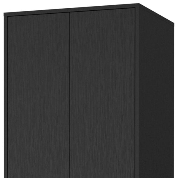 Homeroots 23" Black Two Drawer Combo Dresser  Manufactured Wood 534968