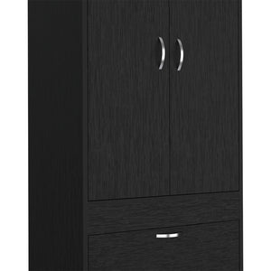 Homeroots 23" Black Two Drawer Dresser  Manufactured Wood 534969