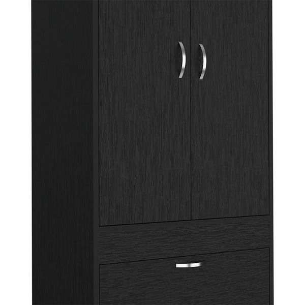 Homeroots 23" Black Two Drawer Dresser  Manufactured Wood 534969