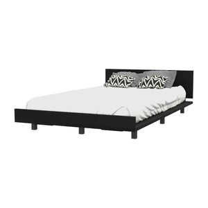 HomeRoots Black Wood Twin Bed Frame - Modern Platform Design, Durable Construction, Perfect for Any Room Style 534973