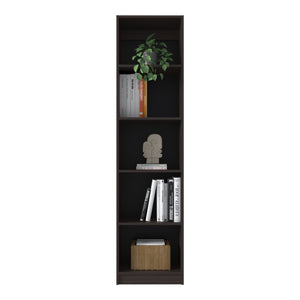 English Elm Home Slim 5 Shelves Narrow Bookcase Slim Vertical Storage in Kronos Walnut – Stylish Space Saver B070P337150