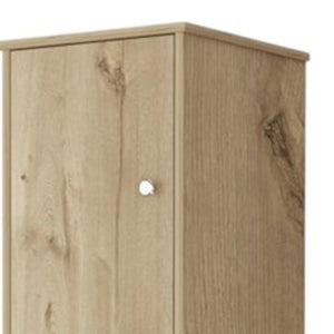 HomeRoots 68" Light Brown Wood Accent Cabinet - Stylish Two-Door Storage for Living & Dining Spaces 534979