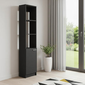 HomeRoots 64" Black Wood Accent Cabinet - Sleek Modern Storage Solution for Hallways, Living Rooms & More 534989