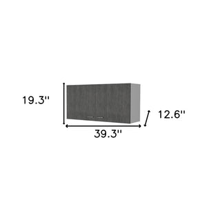 HomeRoots 39" White Wood Wall-Mounted Accent Cabinet - Modern Storage Solution for Clutter-Free Spaces 534995