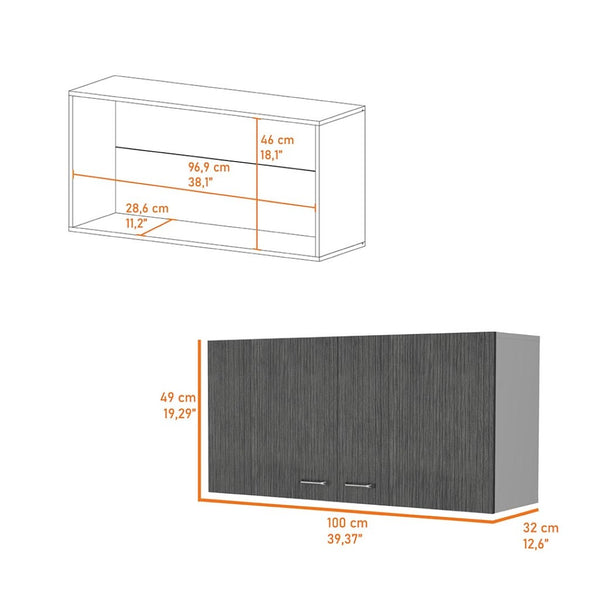 HomeRoots 39" White Wood Wall-Mounted Accent Cabinet - Modern Storage Solution for Clutter-Free Spaces 534995