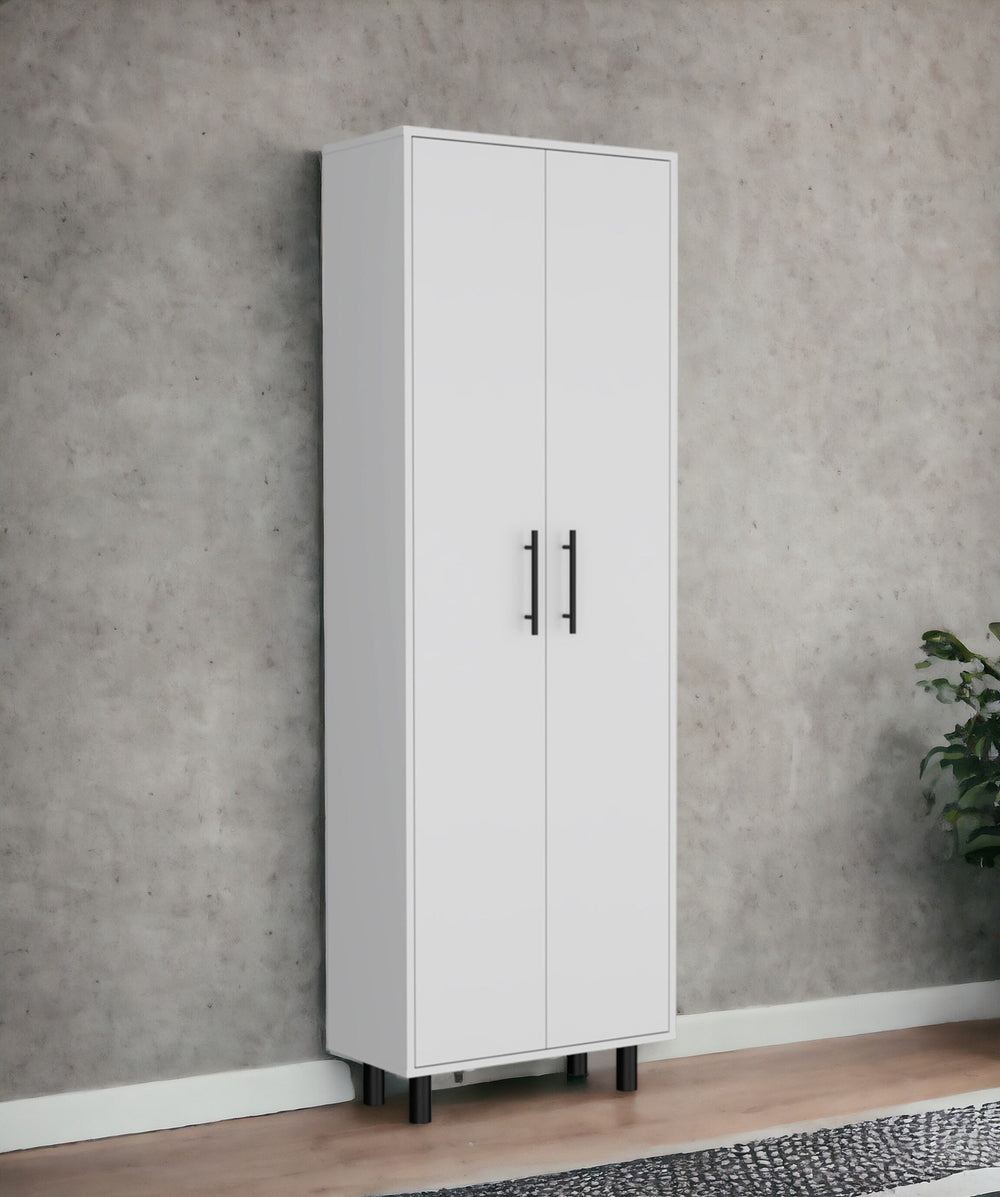 Homeroots 71" White Tall Pantry Cabinet  Manufactured Wood 534998