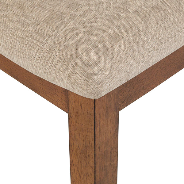 Sammie Dining Chair Set of Two with Rattan Back and Linen Seat for Dining Rooms