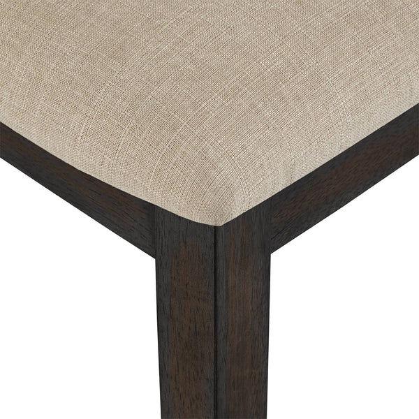 Sammie Dining Chair Set of Two with Rattan Back and Linen Seat for Dining Rooms