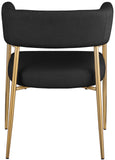 Creston Black Durable Linen Textured Fabric Dining Chair 534Black-C Meridian Furniture