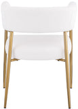 Creston Cream Durable Linen Textured Fabric Dining Chair 534Cream-C Meridian Furniture