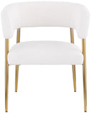 Creston Cream Durable Linen Textured Fabric Dining Chair 534Cream-C Meridian Furniture