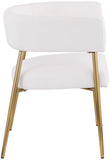 Creston Cream Durable Linen Textured Fabric Dining Chair 534Cream-C Meridian Furniture