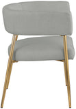 Creston Light Grey Durable Linen Textured Fabric Dining Chair 534Grey-C Meridian Furniture