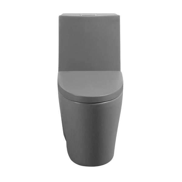 English Elm One-piece Elongated Porcelain Toilet Dual Flush Ada Comfort Height Soft Close Seat Light Grey W1920P425614