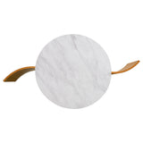 INK+IVY Layana Modern/Contemporary Faux White Marble Round Coffee Table with Storage II120-0573 Natural/Faux White Marble