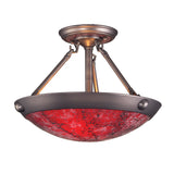 DIAMANTE COLLECTION 2-LIGHT SEMI-FLUSH MOUNT in AN ANTIQUE PEWTER FINISH with RO 535-2AP-RGC Elk Lighting