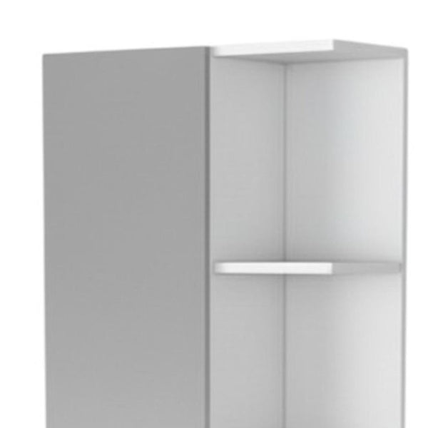 HomeRoots 62" White Wood Accent Cabinet – Sleek Storage Solution with Mirrored Finish for Modern Spaces 535012