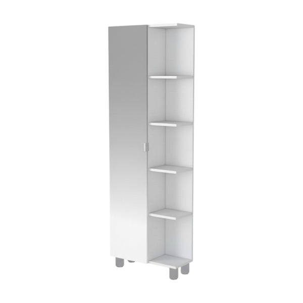 HomeRoots 62" White Wood Accent Cabinet – Sleek Storage Solution with Mirrored Finish for Modern Spaces 535012