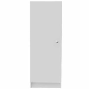 HomeRoots 47" Modern White Wood Pantry Closet - Stylish Storage Solution with 3 Shelves for Any Space! 535033