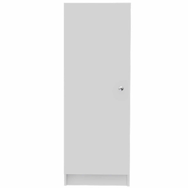 HomeRoots 47" Modern White Wood Pantry Closet - Stylish Storage Solution with 3 Shelves for Any Space! 535033