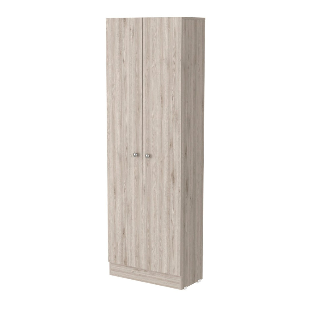 HomeRoots 71" Light Gray Wood Storage Cabinet – Stylish Vertical Pantry Organizer for Modern Spaces & Utility Rooms 535037